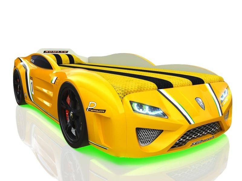 кровать-машина sportline жёлтая в Махачкале