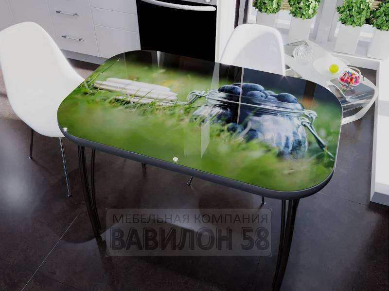 стол со стеклом черника в Махачкале