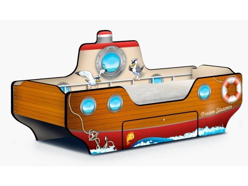 кровать - пароходик dream steamer коричневый в Махачкале