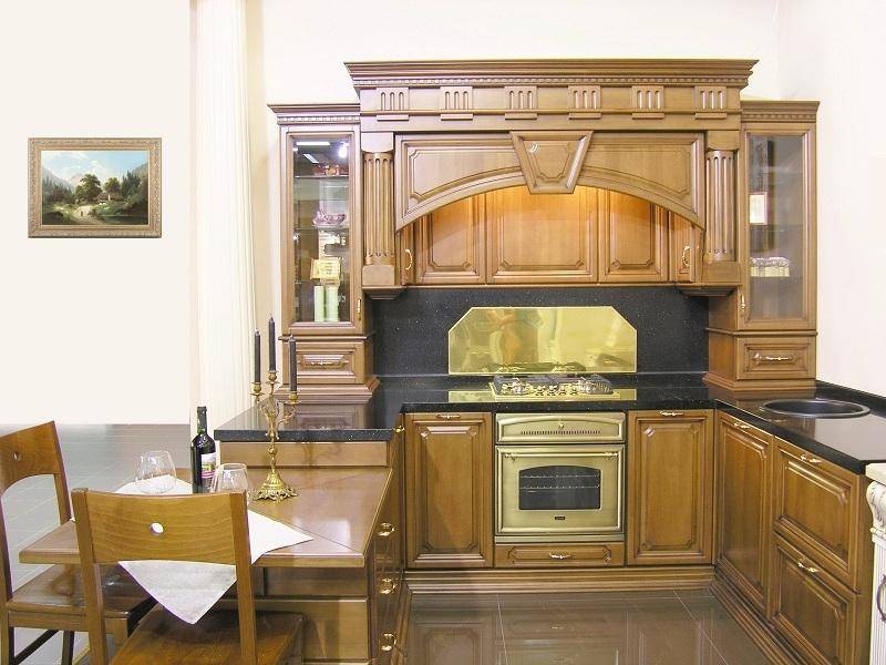 кухонный гарнитур бук цвет старый орех-патина черная 2 в Махачкале