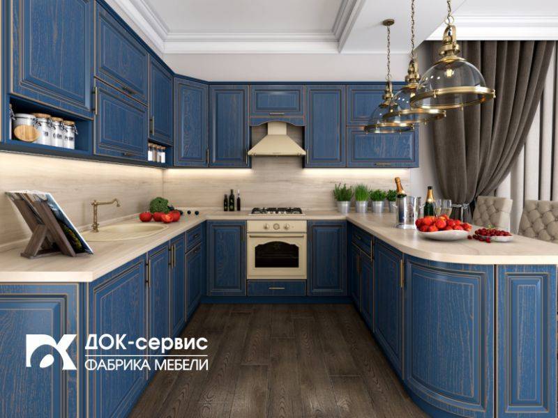 угловая кухня мдф со шпоном в Махачкале
