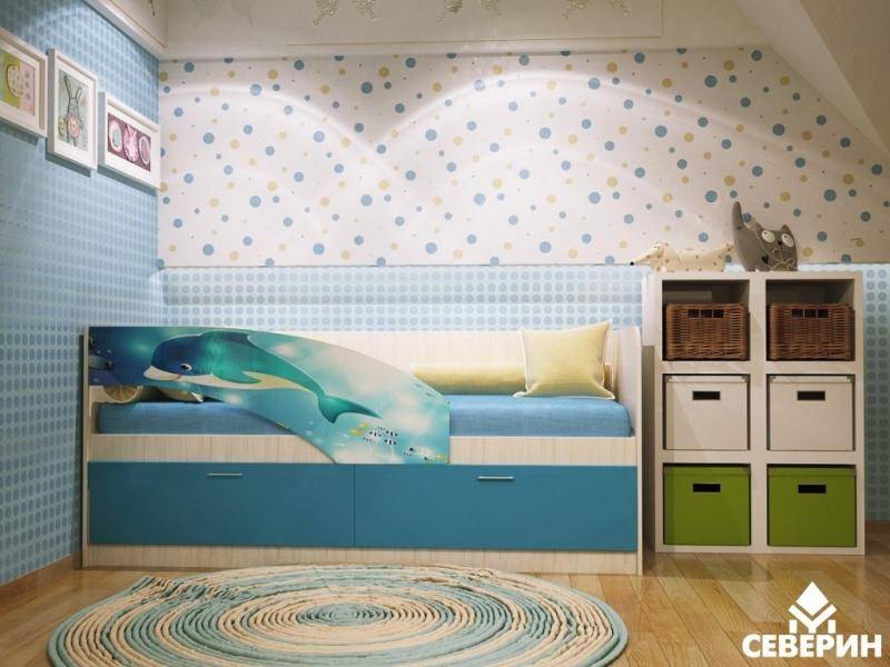 детская кровать с фотопечатью дельфин в Махачкале