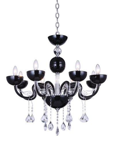 подвесная люстра crystal lux luccila sp8 черная в Махачкале