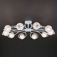 потолочная люстра eurosvet camomile 70089/10 белый с серебром в Махачкале