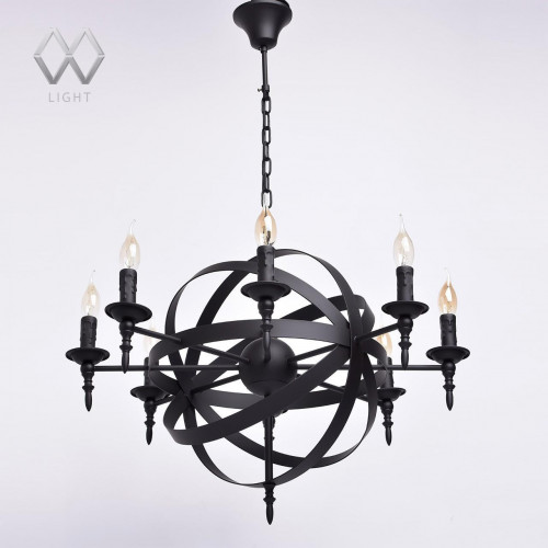 подвесная люстра mw-light замок 249017208 черная в Махачкале