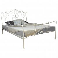 кованая двуспальная кровать 160х200 белая agata в Махачкале