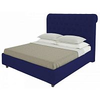 кровать двуспальная 180х200 синяя из велюра sweet dreams в Махачкале
