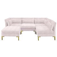 диван zara sectional угловой розовый в Махачкале