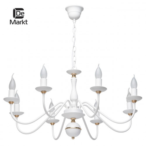 подвесная люстра de markt свеча 301018608 белая в Махачкале