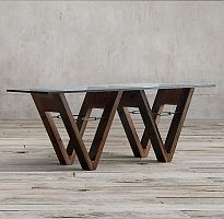 стол wood and glass 243 коричневый в Махачкале