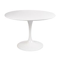 стол eero saarinen style tulip table mdf d100 глянцевый белый в Махачкале