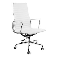 кресло eames style белая кожа в Махачкале