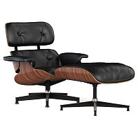 кресло lounge chair & ottoman черное в Махачкале