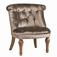 кресло sophie tufted slipper chair серо-коричневое в Махачкале