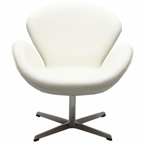 кресло swan chair экокожа белое в Махачкале