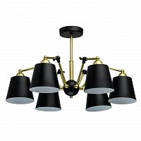 потолочная люстра mw-light таун 5 691011506 черная в Махачкале