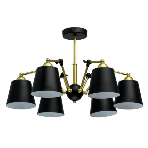 потолочная люстра mw-light таун 5 691011506 черная в Махачкале