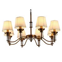 люстра walters 8 от delight collection прозрачная/бежевая/латунь в Махачкале