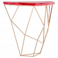 консоль geometric 100x38x90 золото, красная столешница в Махачкале