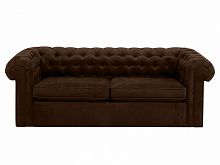 диван chesterfield прямой коричневый на основании в Махачкале