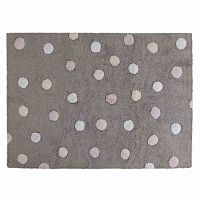 ковер tricolor polka dots серый розовый в Махачкале