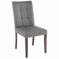 стул деревянный madina dark walnut / fabric grey в Махачкале