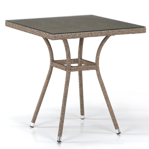 стол из иск. ротанга t282bnt-w56-70x70 light brown в Махачкале