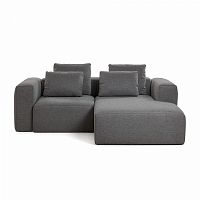 диван blok sofa 2 правый угол темно-серый от la forma (ex julia grup) в Махачкале