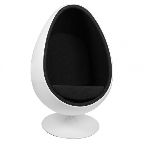 кресло ovalia egg черное в Махачкале