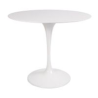 стол eero saarinen style tulip table mdf белый d90 глянцевый в Махачкале