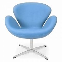 кресло swan chair голубое в Махачкале