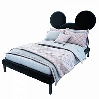 кровать детская односпальная 120х200 см черная mickey mouse в Махачкале