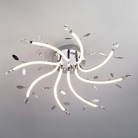 потолочная светодиодная люстра eurosvet willow 90128/8 хром в Махачкале