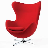 кресло egg chair кашемир красное в Махачкале