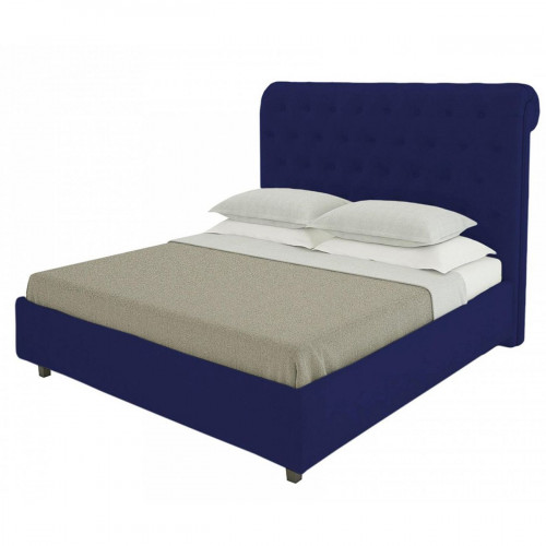 кровать sweet dreams 90х200 велюр синий р в Махачкале