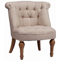 кресло sophie tufted slipper chair бежевое в Махачкале