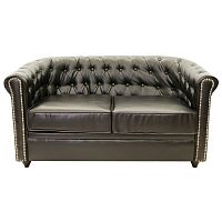 кожаные диваны chesterfield brown 2s коричневый (ширина 162 см) в Махачкале
