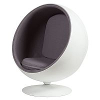 кресло eero ball chair серое в Махачкале