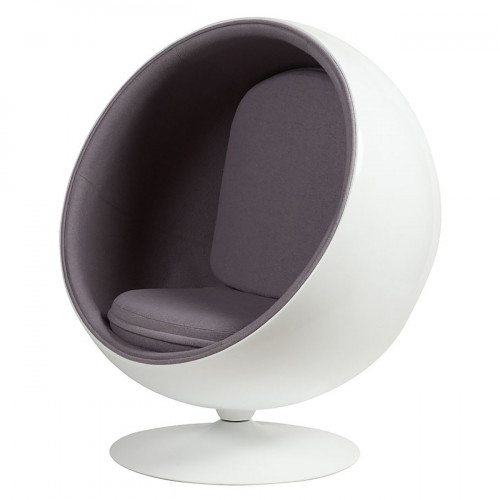кресло eero ball chair серое в Махачкале