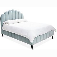кровать двуспальная 160x200 голубая sutton scalloped в Махачкале