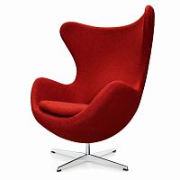 кресло egg chair темно-красное в Махачкале