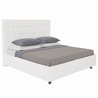 кровать подростковая с мягкой спинкой 140х200 белая shining modern в Махачкале
