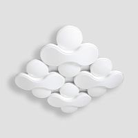 потолочный светодиодный светильник ambrella light orbital granule fg1066/4 wh 208w d720*720 в Махачкале
