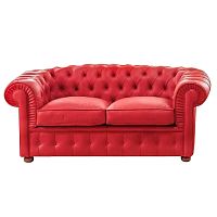 диван честерфилд (chesterfield) прямой красный в Махачкале
