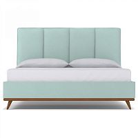 кровать двуспальная 160х200 голубая carter sky в Махачкале