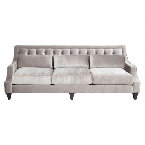 диван tufted прямой серый в Махачкале