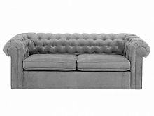 диван chesterfield прямой серый в Махачкале