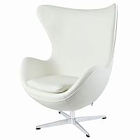 кресло egg chair by arne jacobsen белое в Махачкале