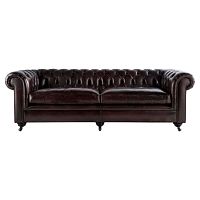 диван chesterfield lounge прямой темно-коричневый в Махачкале
