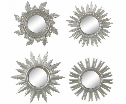 комплект зеркал-солнце в серебряных рамах silver sunny, 4 штуки в Махачкале